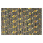 [ Thumbnail: Faux Wood, Faux Gold 40th (Fortieth) Event Tissue Paper ]