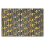 [ Thumbnail: Faux Wood, Faux Gold 44th (Forty-Fourth) Event Tissue Paper ]