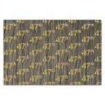 [ Thumbnail: Faux Wood, Faux Gold 47th (Forty-Seventh) Event Tissue Paper ]