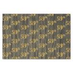 [ Thumbnail: Faux Wood, Faux Gold 59th (Fifty-Ninth) Event Tissue Paper ]