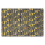 [ Thumbnail: Faux Wood, Faux Gold 63rd (Sixty-Third) Event Tissue Paper ]