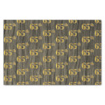 [ Thumbnail: Faux Wood, Faux Gold 65th (Sixty-Fifth) Event Tissue Paper ]