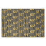 [ Thumbnail: Faux Wood, Faux Gold 66th (Sixty-Sixth) Event Tissue Paper ]