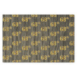 [ Thumbnail: Faux Wood, Faux Gold 68th (Sixty-Eighth) Event Tissue Paper ]
