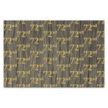 [ Thumbnail: Faux Wood, Faux Gold 72nd (Seventy-Second) Event Tissue Paper ]