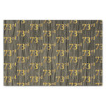[ Thumbnail: Faux Wood, Faux Gold 73rd (Seventy-Third) Event Tissue Paper ]