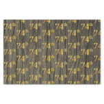 [ Thumbnail: Faux Wood, Faux Gold 74th (Seventy-Fourth) Event Tissue Paper ]