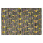 [ Thumbnail: Faux Wood, Faux Gold 78th (Seventy-Eighth) Event Tissue Paper ]