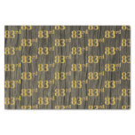 [ Thumbnail: Faux Wood, Faux Gold 83rd (Eighty-Third) Event Tissue Paper ]