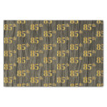 [ Thumbnail: Faux Wood, Faux Gold 85th (Eighty-Fifth) Event Tissue Paper ]