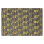 [ Thumbnail: Faux Wood, Faux Gold 86th (Eighty-Sixth) Event Tissue Paper ]