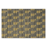 [ Thumbnail: Faux Wood, Faux Gold 89th (Eighty-Ninth) Event Tissue Paper ]