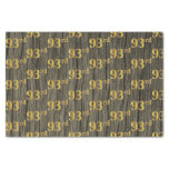 [ Thumbnail: Faux Wood, Faux Gold 93rd (Ninety-Third) Event Tissue Paper ]