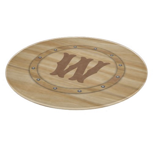 Faux Wood Grain Monogram Cutting Board