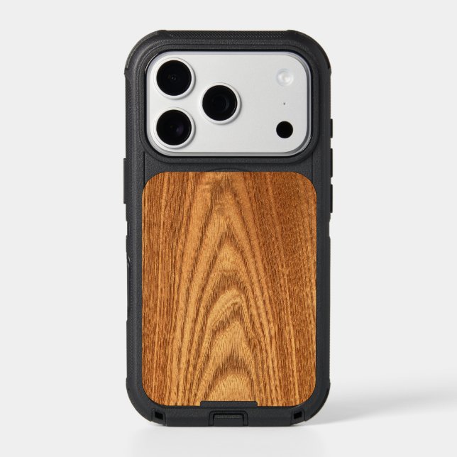 Faux wood grain pattern otterbox  iPhone case (Back)