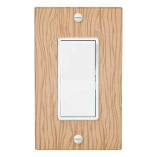 Faux Wood Grain Single Rocker Switch Plate Rustic