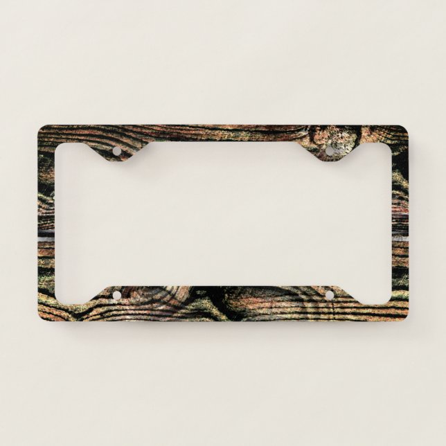 Faux Wood License Plate Frame (Front)