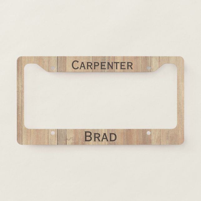 Faux Wood License Plate Frame (Front)