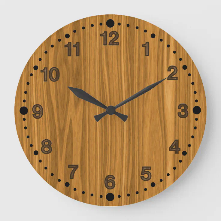 Faux Wood Look Clock for Woodturners Wood Workers Zazzle