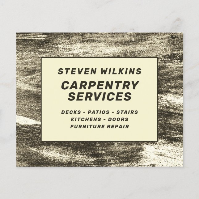 Faux wood minimalist flyer (Front)