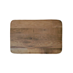 Faux Wood Planks Bath Mat