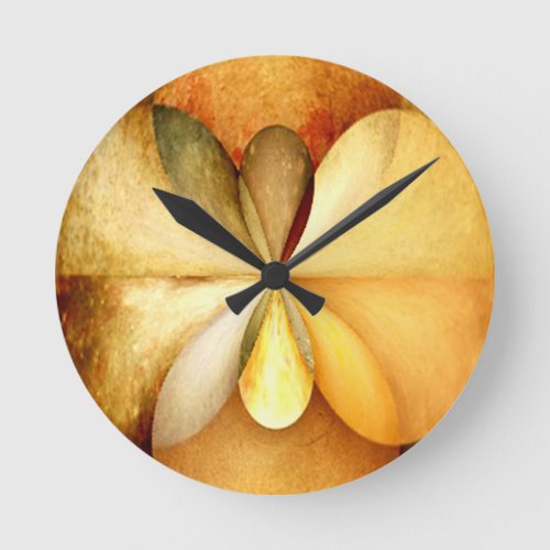 Faux Wood Study01 Wall Clock Round sm