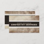 Faux wood texture and stripe  business card (Front/Back)