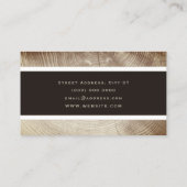 Faux wood texture and stripe  business card (Back)
