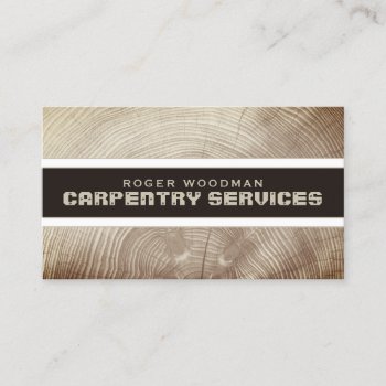 Faux Wood Texture And Stripe  Business Card by TwoFatCats at Zazzle