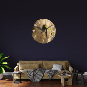 Faux Wooden Cypress Tree Knot Round Clock