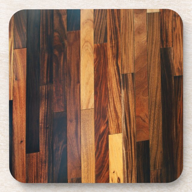 Faux Wooden Floor Slats Drink Coaster (Front)