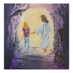 Faux Wrap Canvas Print Me and Jesus