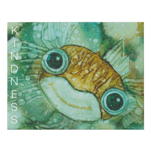 Faux Wrapped Canvas Cute Fish Personalize