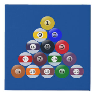 Faux Wrapped Canvas Print 8 Ball Racked