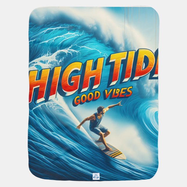 Faux Wrapped Canvas Print Baby Blanket (Back)