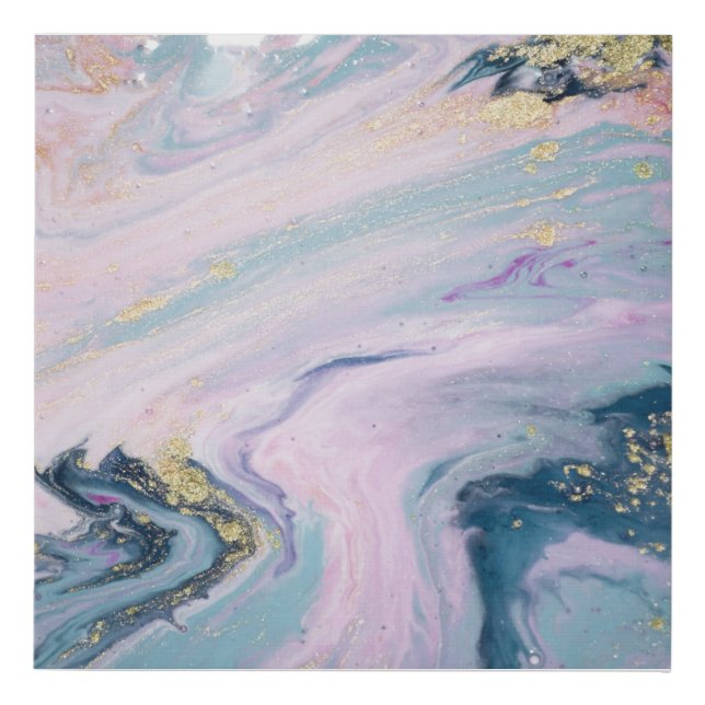 Faux Wrapped Canvas Print Beautiful Marble Design (Front)