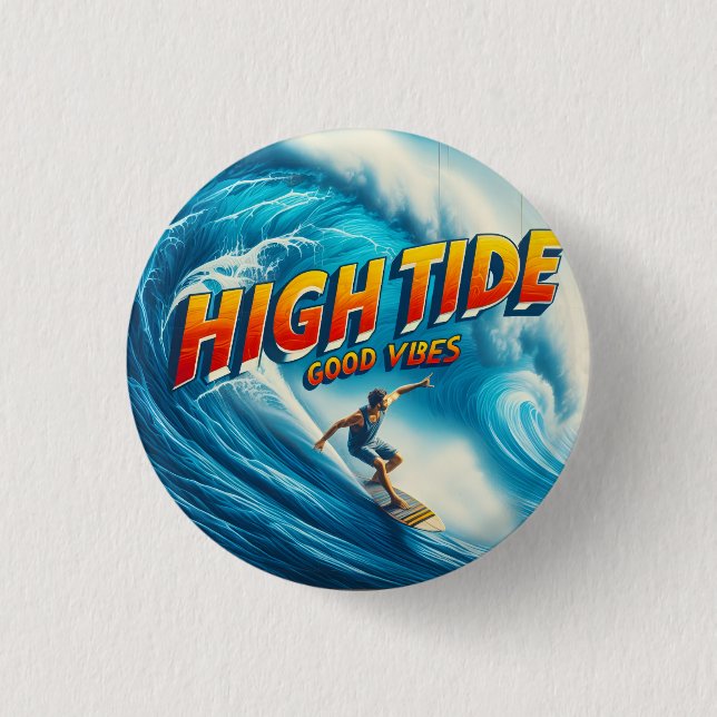 Faux Wrapped Canvas Print Button (Front)