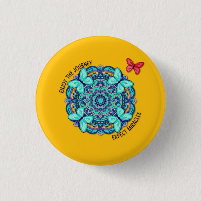 Faux Wrapped Canvas Print Button (Front)