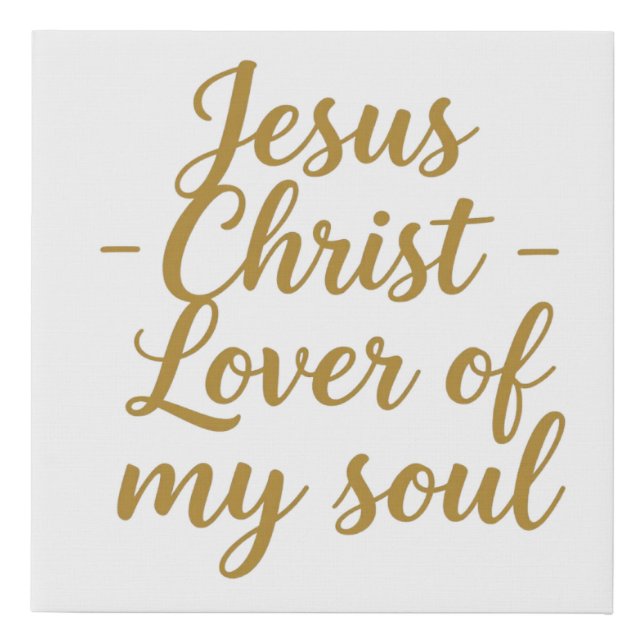 Faux Wrapped Canvas Print Jesus Christ Lover (Front)