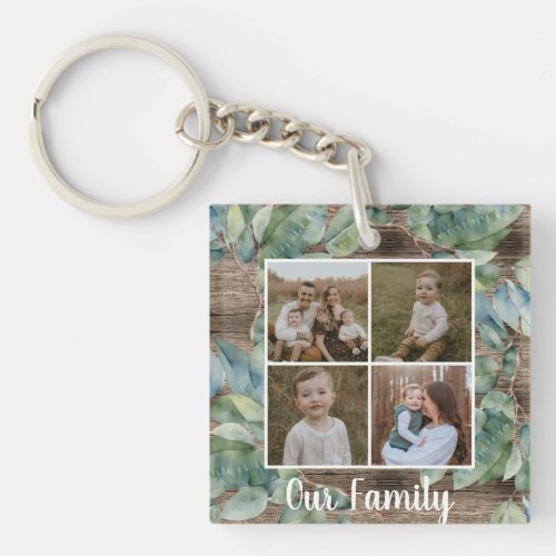 Faux Wrapped Canvas Print Keychain