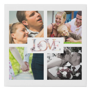 Faux Wrapped Canvas Print Love print