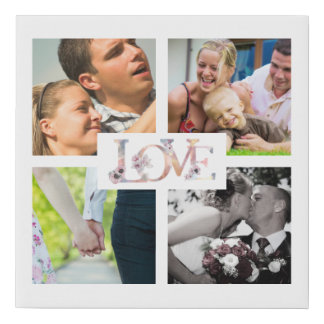 Faux Wrapped Canvas Print Love print