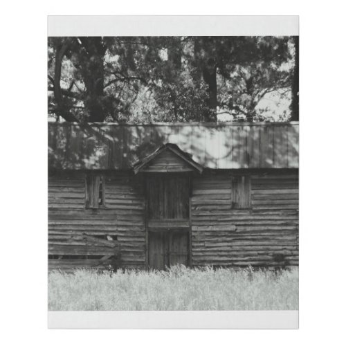 Faux Wrapped Canvas Print OF OLD BARN