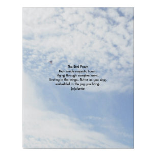 Faux Wrapped Canvas Print photograph with poem