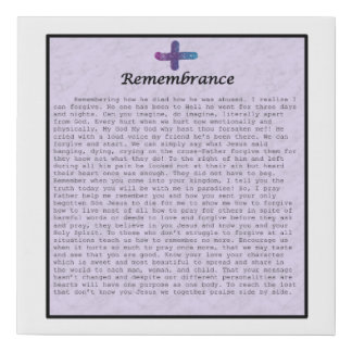 Faux Wrapped Canvas Print  "Rememberance"