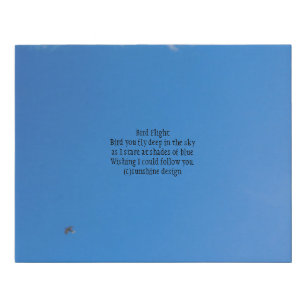 Faux Wrapped Canvas Print style Bird Flight  Poem 