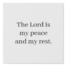 Faux Wrapped Canvas Print: The Lord is my peace