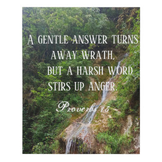 Faux Wrapped Canvas Print with a Bible verse