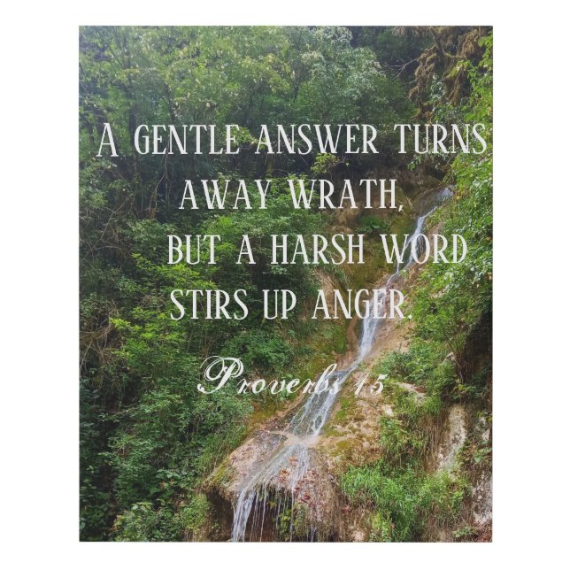 Faux Wrapped Canvas Print with a Bible verse (Front)