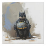 Faux Wrapped Canvas Print with Funny Fat Batman